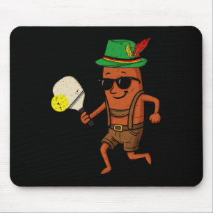 Wurst Sausage Playing Soccer Festival Men Boys Mouse Pad