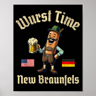 Wurst Time Wurst Fest German Beer Festival New Bra Poster