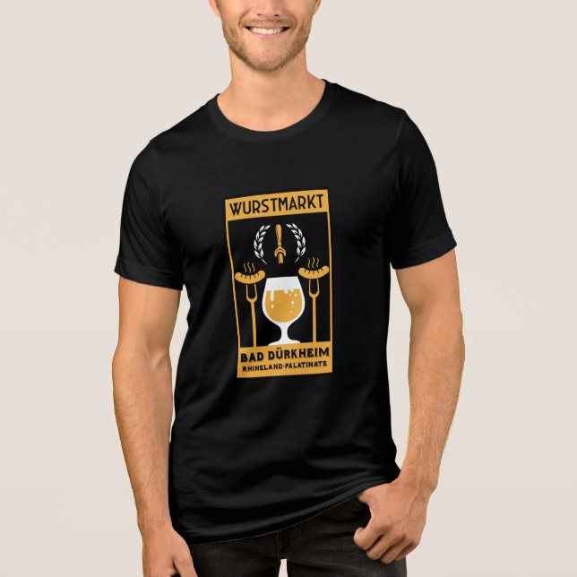 Wurstmarkt Bad Dürkheim Tri-Blend Shirt (Front)