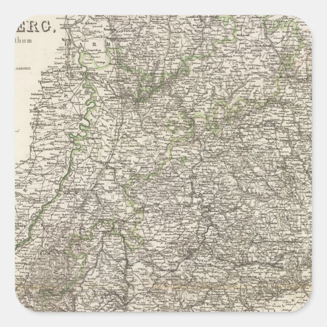 Wurtemberg, Baden Square Sticker (Front)