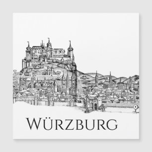 Würzburg Bavaria Cityscape Minimalist Line Art