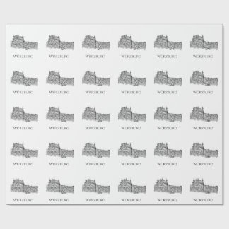 Würzburg Bavaria Cityscape Minimalist Line Art Wrapping Paper