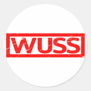 Wuss Stamp Classic Round Sticker