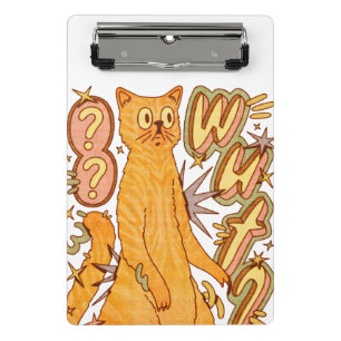 Wut? / An Orange Cat Illustration Mini Clipboard