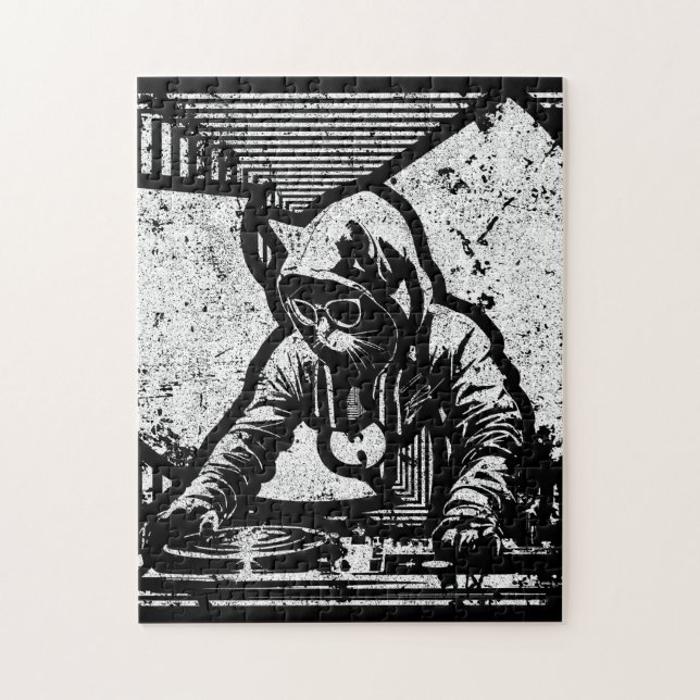 Wutang Cat DJ Style Jigsaw Puzzle (Vertical)