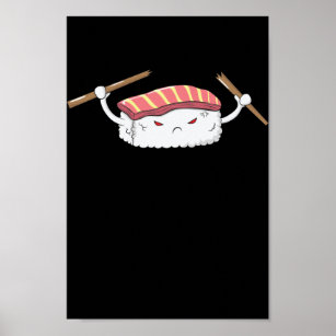 wütender Nigiri Sushi Poster