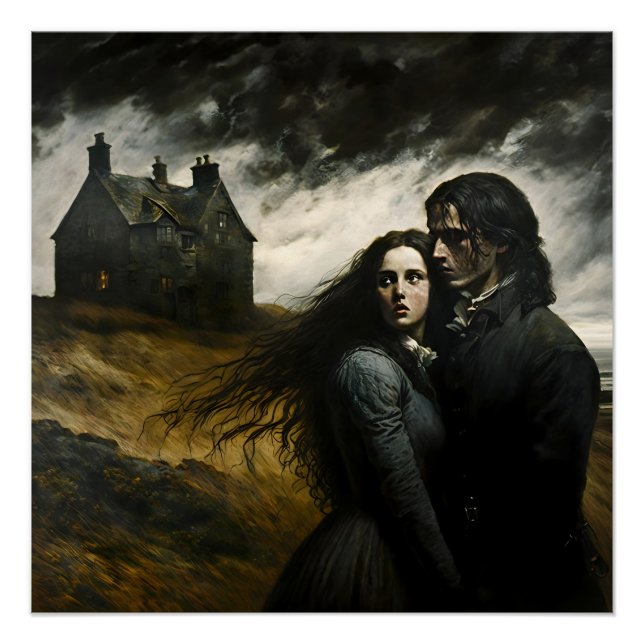 Wuthering Heights, Emily Bronte Gothic Literature Poster (Front)