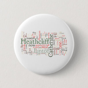 Wuthering Heights Word Cloud 6 Cm Round Badge