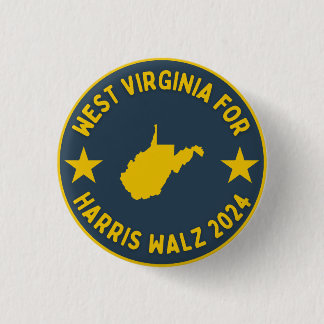 WV for Harris Walz button