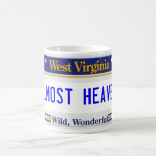 WV LICENSE PLATE ALMOST HEAVEN MUG