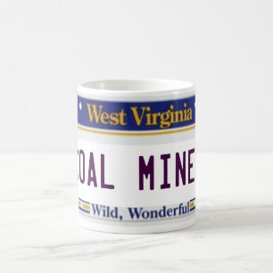 WV LICENSE PLATE COAL MINER COFFEE MUG
