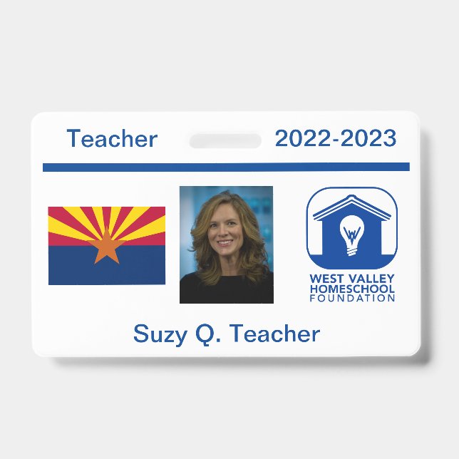WVHF Teacher ID Badge (Front)