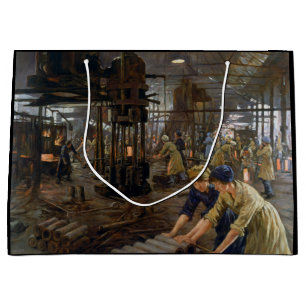 WW1 1918 Women Working at a Munitions a Factory Large Gift Bag