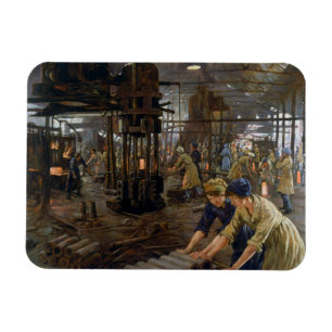 WW1 1918 Women Working at a Munitions a Factory Magnet