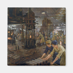 WW1 1918 Women Working at a Munitions a Factory Magnet