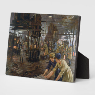 WW1 1918 Women Working at a Munitions a Factory Plaque
