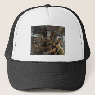 WW1 1918 Women Working at a Munitions a Factory  Trucker Hat