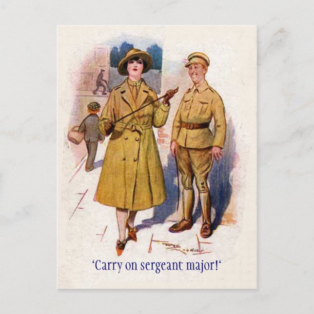 WW1 "Carry on" Postcard (Front)