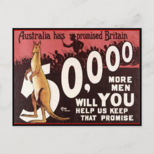 WW1 Collectors Card 1914 AUSTRALIA PROPAGANDA