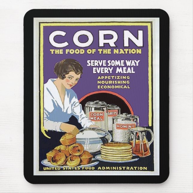 WW1 Food Administration Retro Corn Mouse Pad (Front)