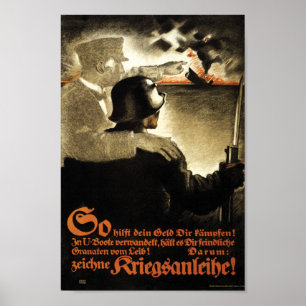 WW1 German Propaganda Buy War Bonds Poster