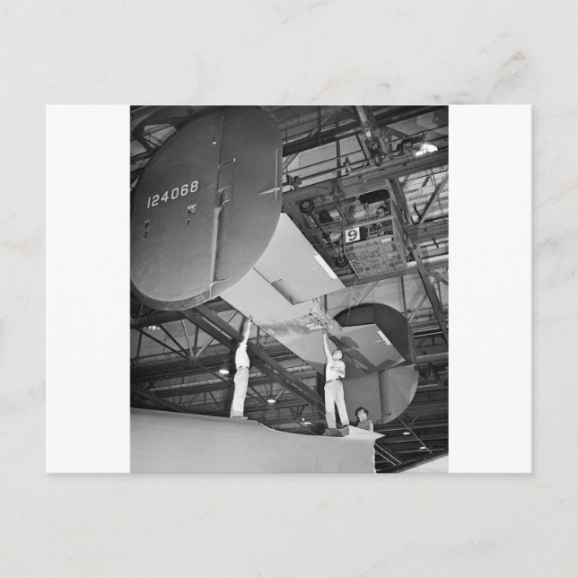 WW2 Aeroplane Factory, 1940s Postcard (Front)