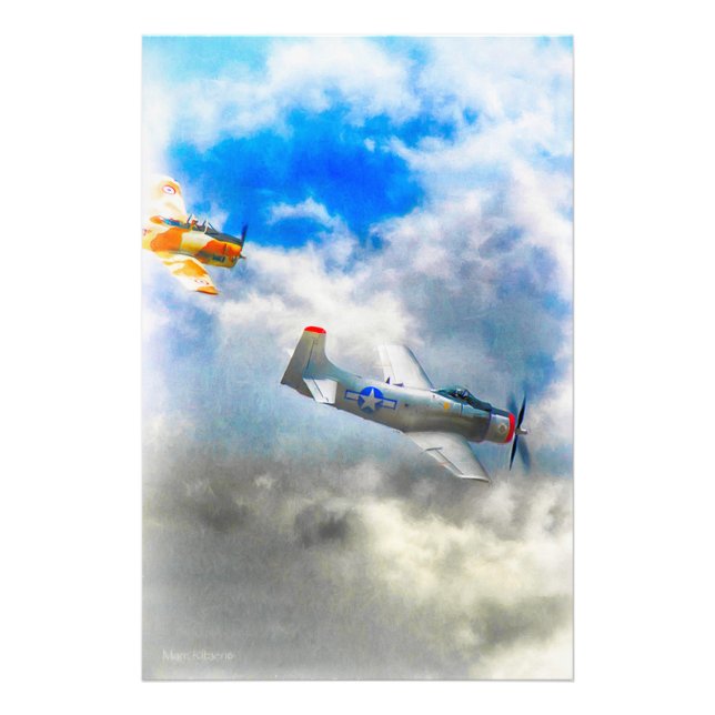 WW2 Aeroplanes AIR FORCE RAIDERS Photo Print (Front)