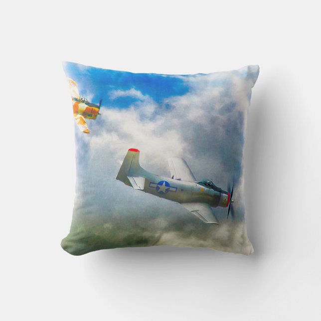 WW2 Aircraft AIR FORCE RAIDERS Cushion (Front)