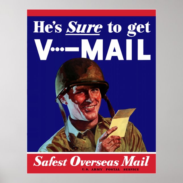 WW2 Army V-Mail Poster (Front)