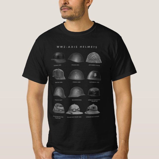 WW2 - Axis Helmets  T-Shirt (Front)