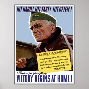 WW2 Bull Halsey Poster -- Border