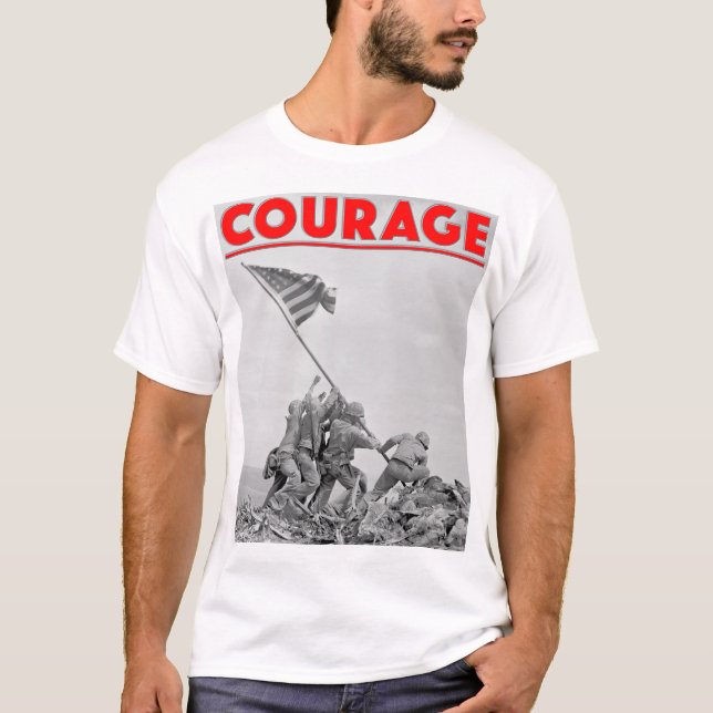 WW2 COURAGE - Battle of Iwo Jima T-Shirt (Front)