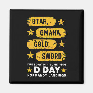 Ww2 D Day Beaches World War 2 Army Hero Normandy L Magnet