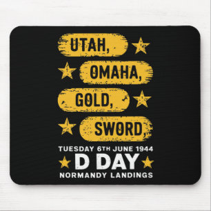 Ww2 D Day Beaches World War 2 Army Hero Normandy L Mouse Pad