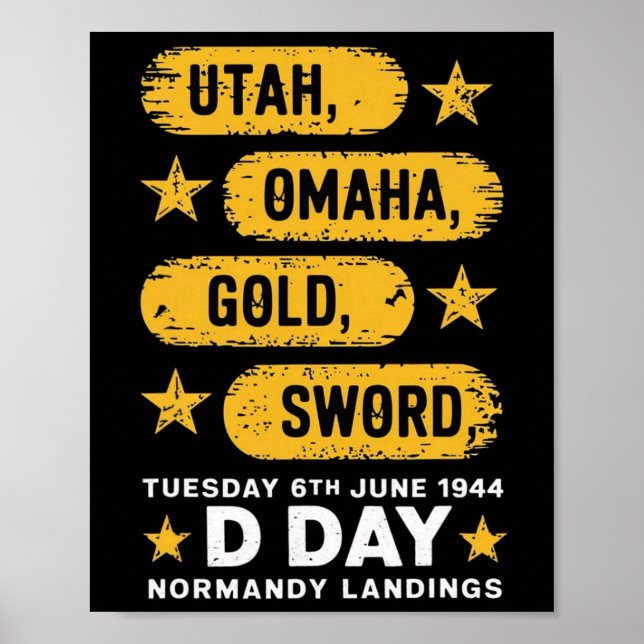 Ww2 D Day Beaches World War 2 Army Hero Normandy L Poster (Front)