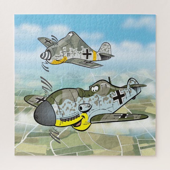 WW2 German fighter plane caricatures Jigsaw Puzzle (Vertical)