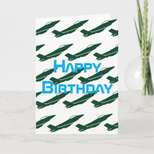 WW2 Military Aeroplane Flying,Aviation Birthday Card