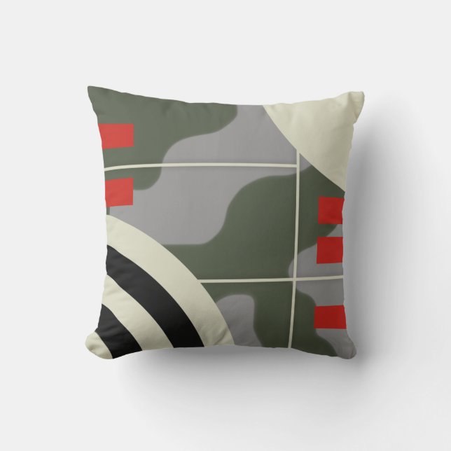 ww2 military plane camouflage cushion (Front)