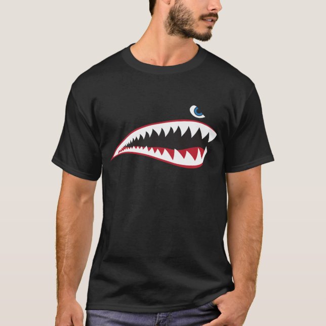 WW2 Nose Art World War II Aircraft Shark Nose Art T-Shirt (Front)