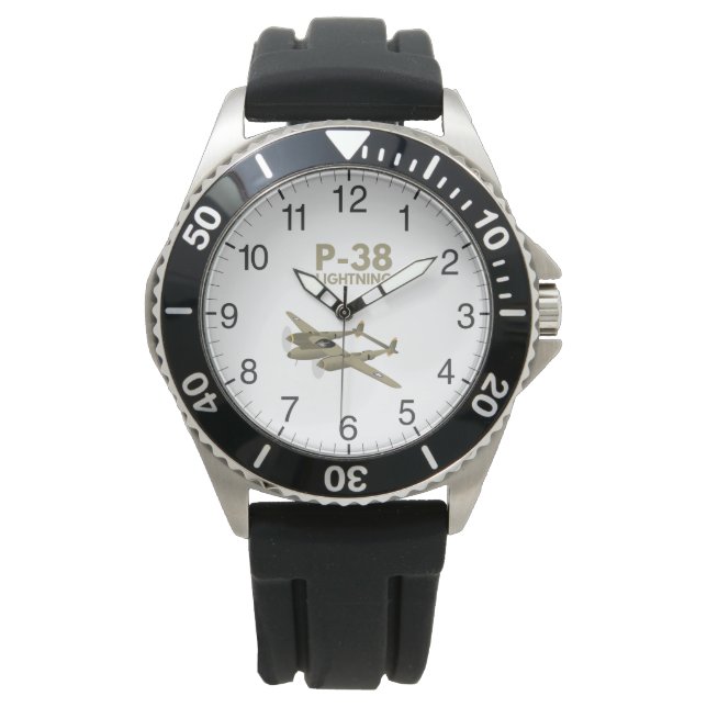 WW2 P-38 Lightning Aeroplane Watch (Front)