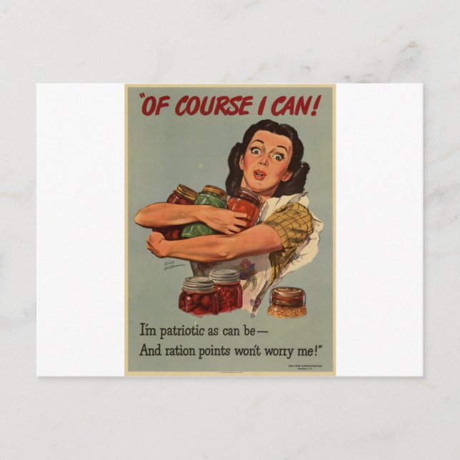 WW2 poster: of course, i can! Postcard (Front)