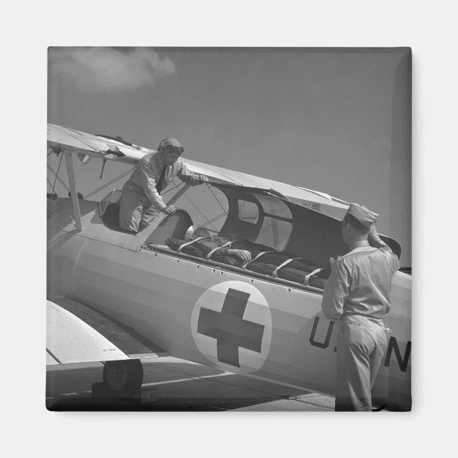 WW2 Red Cross Aeroplane Magnet (Front)