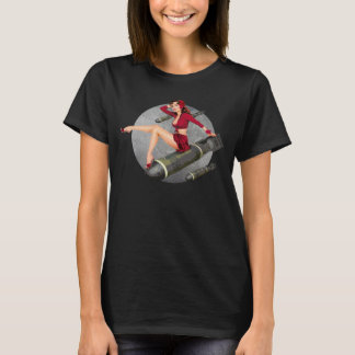 WW2 Retro Pin Up Girl Bombs Away T-Shirt