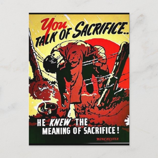 Ww2 Sacrifice Postcard (Front)