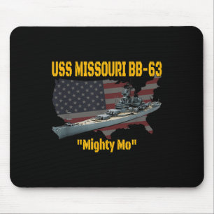 Ww2 Ship & Korean War Uss Missouri Battleship Mouse Pad