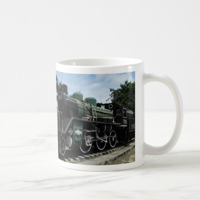 WW2 Steam Train at the River Kwai Bridge Coffee Mug (Right)