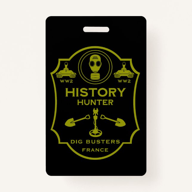 WW2 Trench Battlefield Metal Detecting Club ID Badge (Front)