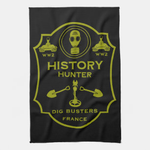 WW2 Trench Battlefield Metal Detecting Club Tea Towel