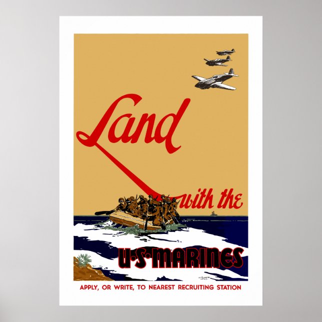 WW2 US Marine Recruiting Poster (Front)