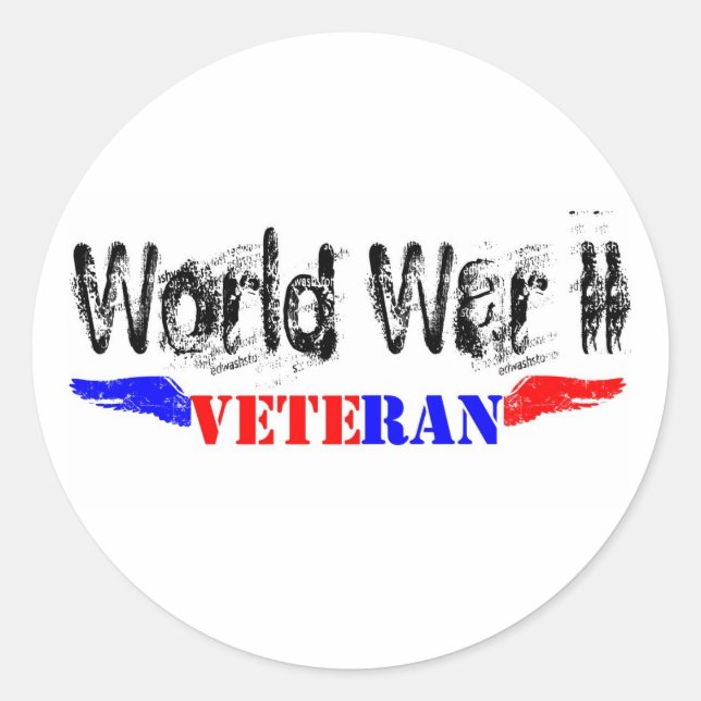 WW2 veteran Classic Round Sticker (Front)
